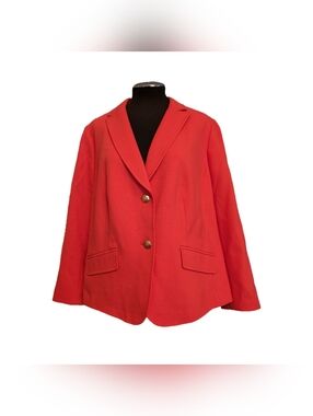 NWT Talbots wool blend blazer, size 18WP, orange